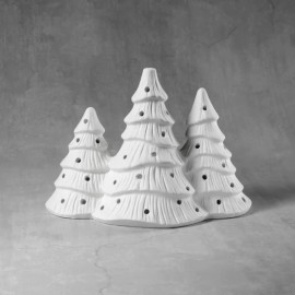 Ceramic Bisque Triple Tree Lantern - Case of 4 Ceramic Bisque Triple Tree Lantern - Case of 4